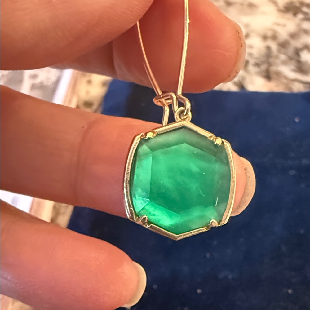 Kendra Scott Davis Drop Earrings. Set in 14K Gold over Brass. - Picture 4 of 4